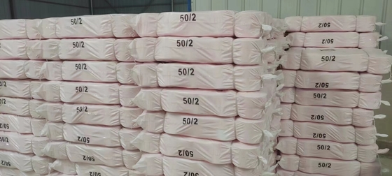 광학적인 백색 반지는 폴리에스테 털실을 50/2 50/3 100%년 폴리에스테 안정되어 있는 섬유 물자 회전시켰습니다